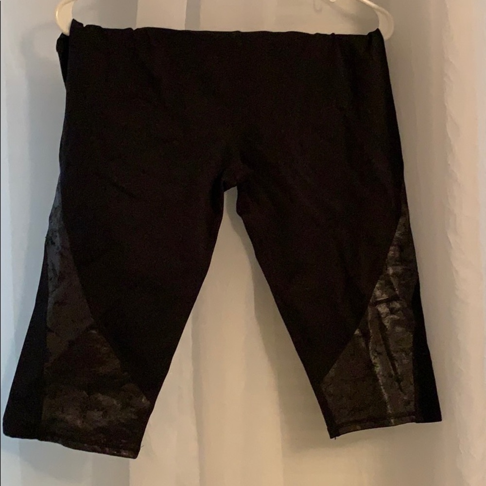 Fablethics Black Crop Pant Work Out Leggings